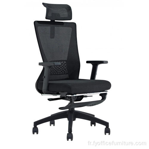Prix ​​départ usine Chaise de bureau ergonomique en maille chaise de personnel avec repose-pieds